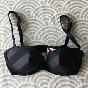 Agent Provocateur Black Chevron Plunge Bra